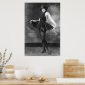Poster Jolie fille dansante, années 1910 (Cuisine)