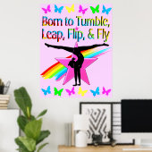 POSTER JOLIE FILLE DE GYMNAST TUMBLING (Bureau à domicile)