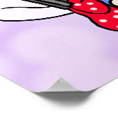 Poster Jolie fille de la fée caucasienne joyeux anniversa (Coin)