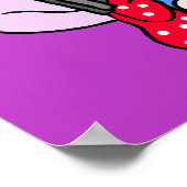 Poster Jolie fille de la fée caucasienne joyeux anniversa (Coin)