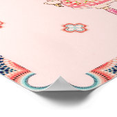 Poster Jolie fille PinkyP rose Kawaii fille par LeahG (Coin)