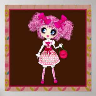 Poster Jolie Fille Rose Kawaii CutePpretty Girly PinkyP p