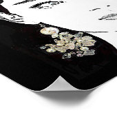 Poster Jolie fille visage de la mode illustration fine ar (Coin)