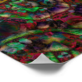 Poster Jolie flambée de fleurs Abstraite (Coin)