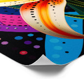 Poster Jolie Fleur aux Formes Abstraites Lis (Coin)