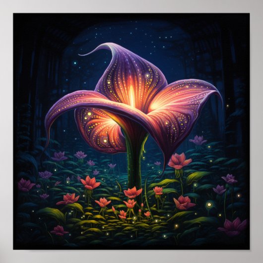 Poster Jolie Fleur d'Arum-- Fleuriste Lys (Devant)
