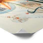 Poster Jolie fleur de lys d'art abstrait -Lys (Coin)