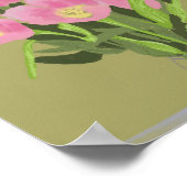 Poster Jolie Fleur de tulipe d'Art moderne Illustration + (Coin)