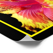 Poster Jolie fleur d'Hibiscus Fermer Abstraite (Coin)