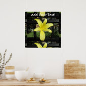 Poster Jolie Fleur Lily Jaune (Cuisine)