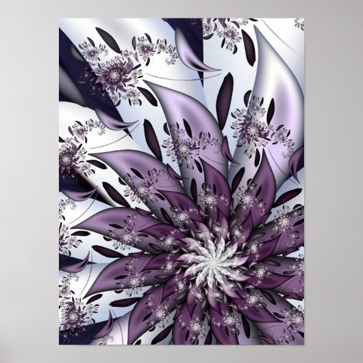 Poster Jolie fleur violette (Devant)