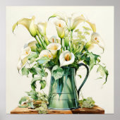 Poster Jolie floraison Calla Lily Fleurs (Devant)