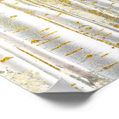 Poster Jolie forêt de bouleaux blancs broyés d'or (Coin)