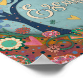 Poster Jolie fuite florale Inspirant l'intégrité de l'arb (Coin)