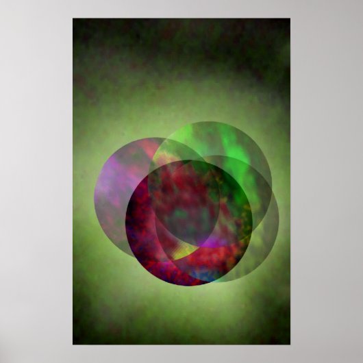 Poster Jolie Galaxie verte (Devant)