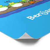 Poster Jolie grenouilles drôles bubblegum dessin animé il (Coin)