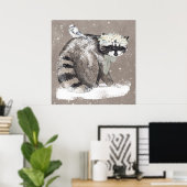 Poster Jolie illustration d'animaux de la forêt à l'aquar (Bureau à domicile)