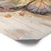 Poster Jolie illustration de style bohème papillon fée aq (Coin)