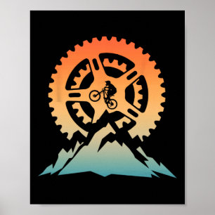 Poster Jolie illustration de VTT pour hommes et femmes de