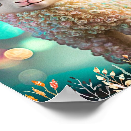 Poster Jolie illustration murale d'animaux représentant u (Coin)