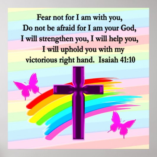 POSTER JOLIE ISAIAH 41:10 BIBLE VERSE DESIGN (Devant)