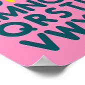 Poster Jolie lettre d'alphabet simple en rose (Coin)