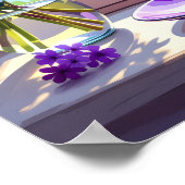 Poster Jolie Lilacs et café violets (Coin)