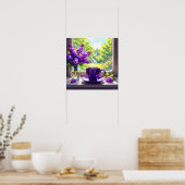 Poster Jolie Lilacs et café violets (Cuisine)
