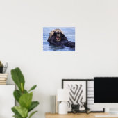 Poster Jolie loutre de mer | Alaska, États-Unis (Bureau à domicile)