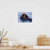 Poster Jolie loutre de mer | Alaska, États-Unis (Cuisine)