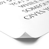 Poster Jolie Magnolias et Citation d'amour profond (Coin)