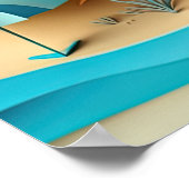 Poster jolie maison de plage 3d effet (Coin)