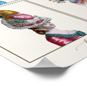 Poster Jolie Marie Antoinette Casquette Mode Dessin (Coin)