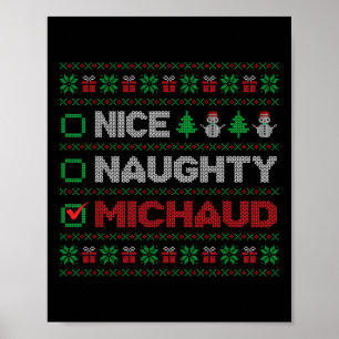 Poster Jolie méchante liste de Noël Michaud laide