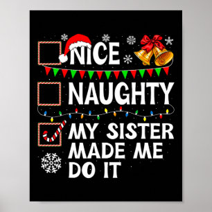 Poster Jolie Mille Fille Ma Soeur M'A Fait Le Faire Noël