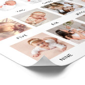 Poster JOLIE Minimal amusant Boho Première année Photo Mi (Coin)