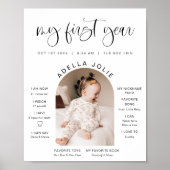 Poster JOLIE Minimal Fun Arch Photo Première Année Jalon (Devant)