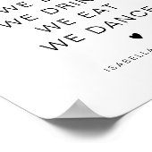 Poster JOLIE Minimalist Boho Mariage Ordre des événements (Coin)