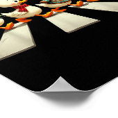 Poster Jolie Noël Bébé Canards Parade Crosswalk Vacances (Coin)