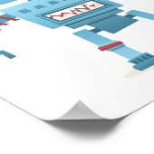 Poster Jolie œuvre d'art murale de robot rétro android po (Coin)