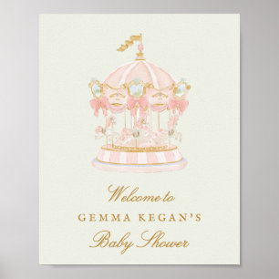 Poster jolie pancarte de bienvenue pour baby shower princ