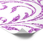 Poster Jolie Parties scintillant Violet Faux, Mariage Per (Coin)