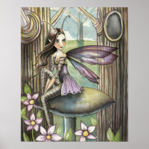 Poster Jolie petite fée dans l'affiche des bois