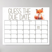 Poster Jolie Petite Plaid Renard Devinez la Date Prévue d (Devant)