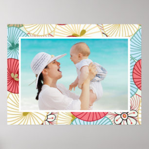 Poster Jolie Photo Personnalisée Florale Abstraite Coloré