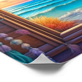 Poster Jolie plage Dreamcatcher sur fenêtre (Coin)