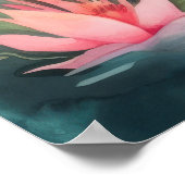 Poster Jolie plage rose flamant (Coin)