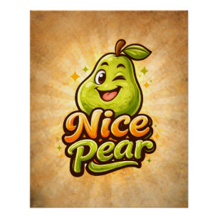 Poster Jolie Poire - Sentiment Fruitée - Amis Foodies