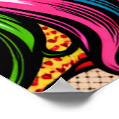 Poster Jolie Pop Art Comic Girl pas vectorisé (Coin)