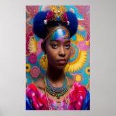 Poster Jolie princesse avec tiara (Devant)